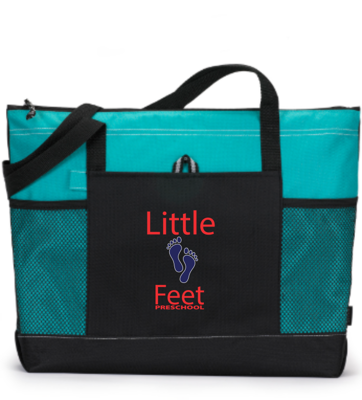 Zip Tote with Side Pockets